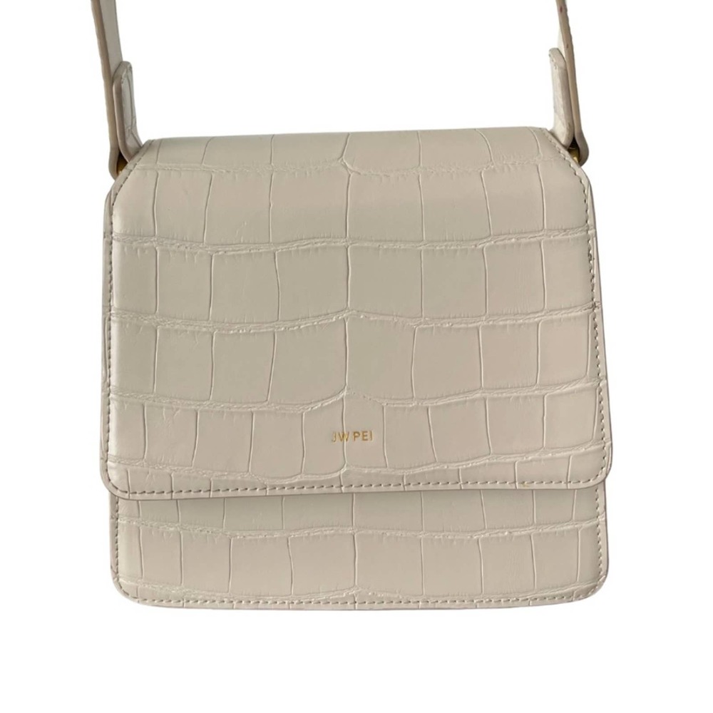 JW PEI Women's FAE Vegan Leather Crossbody - Ivory Croc